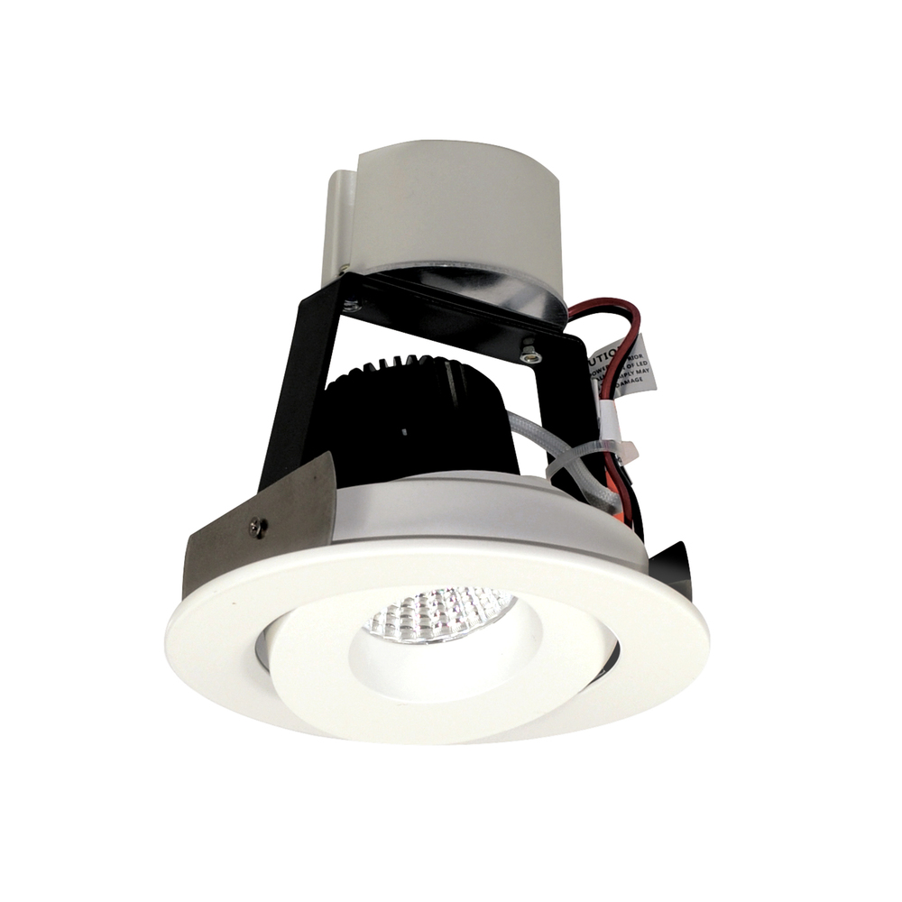 4" Iolite LED Round Adjustable Gimbal Retrofit, 800lm / 14W, 5000K, Matte Powder White Finish