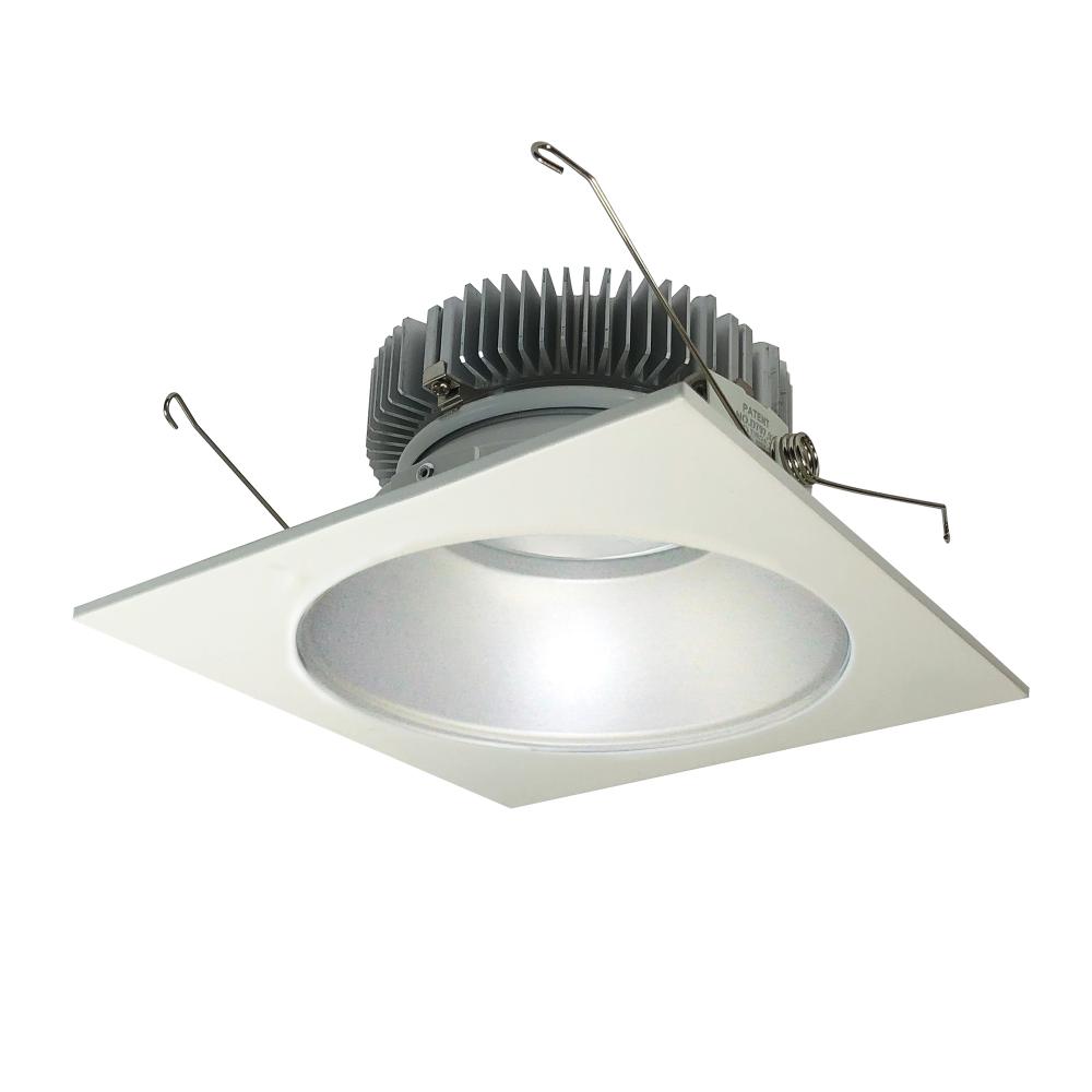 6" Cobalt Dedicated High Lumen Square/Round, 1500lm, Comfort Dim, Haze Reflector / White Flange