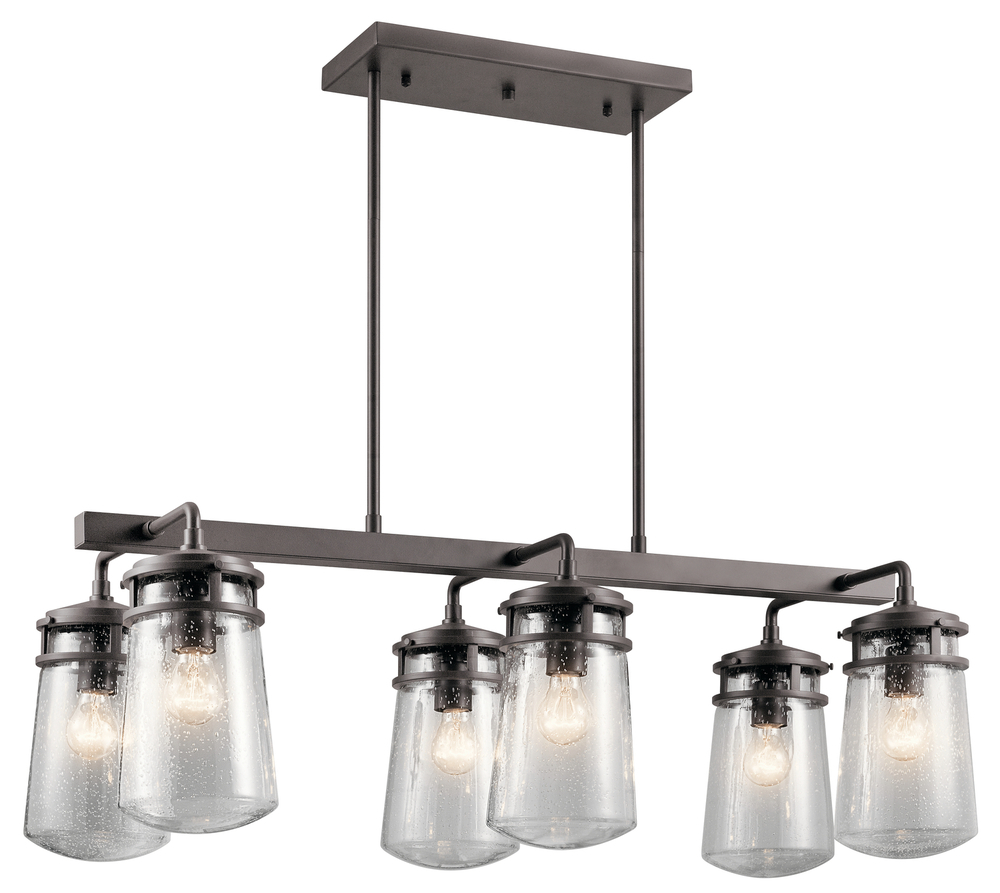 Outdoor Linear Chandelier 6Lt