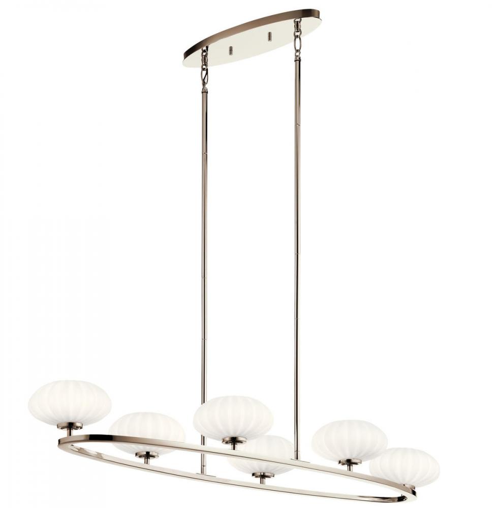 Oval Chandelier 6Lt