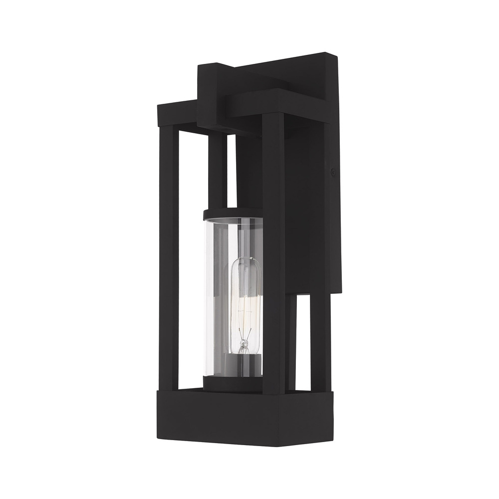 1 Lt Black Outdoor Wall Lantern