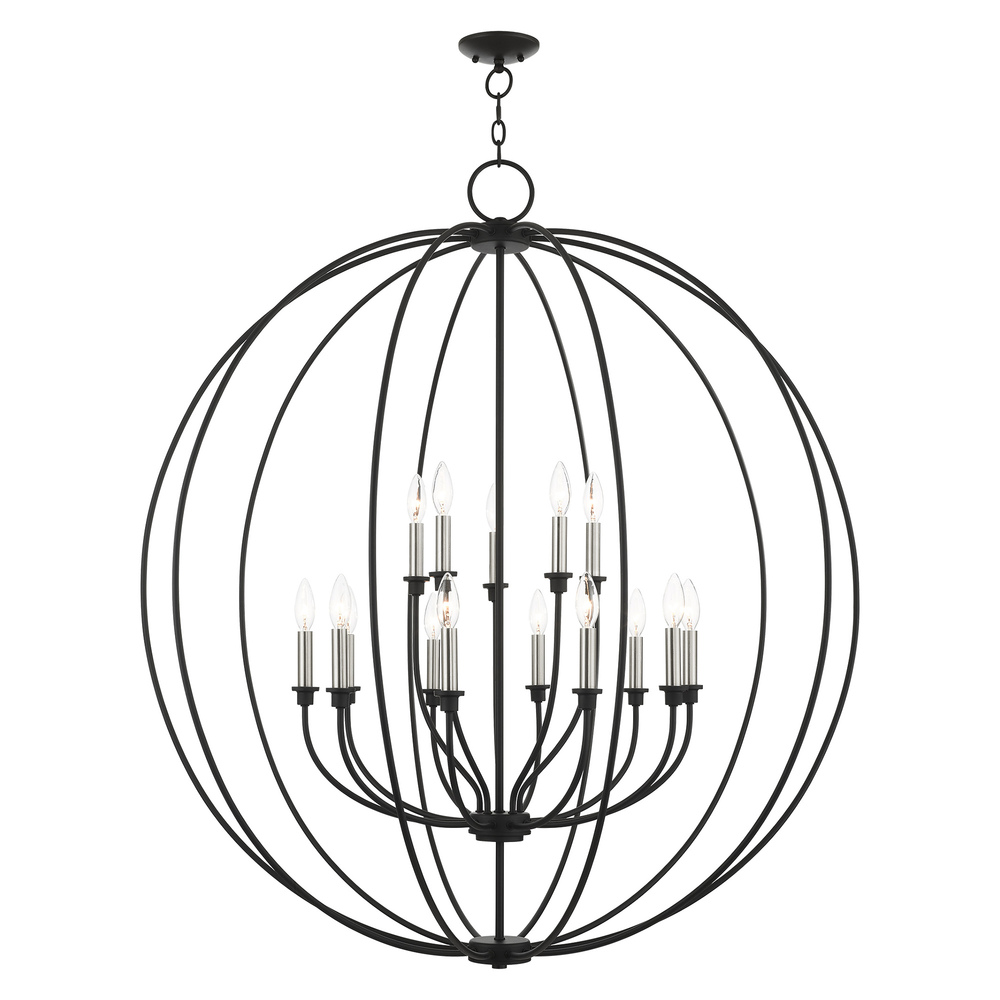 15 Lt Black Chandelier