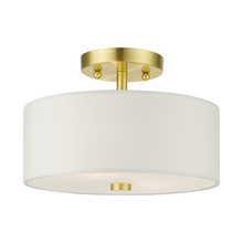 Livex Lighting 51052-12 - 2 Lt Satin Brass Semi Flush