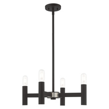 Livex Lighting 51134-04 - 4 Lt Black Mini Chandelier