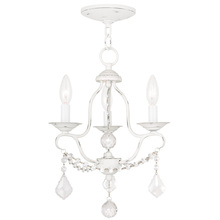 Livex Lighting 6423-60 - 3 Light Antique White Mini Chandelier