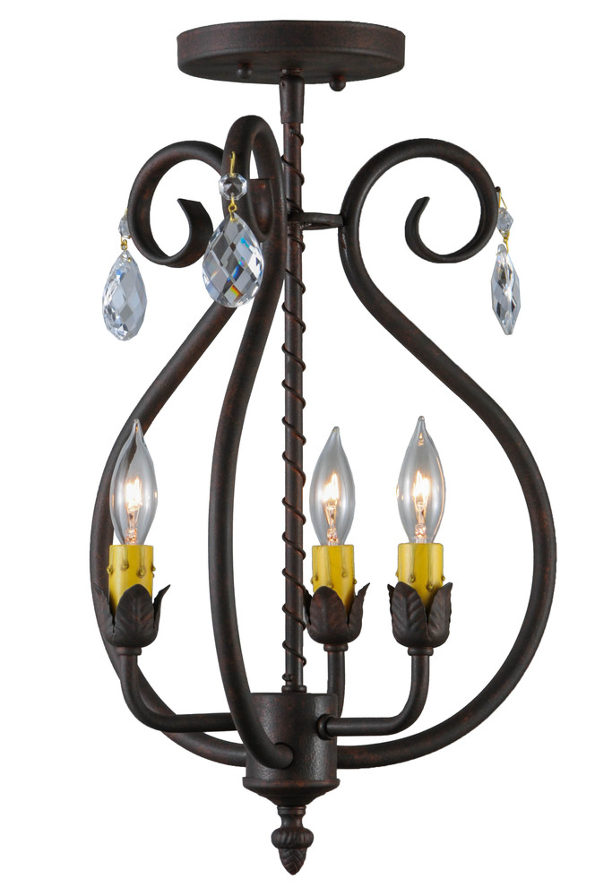 12"W Antonia 3 LT Chandelier