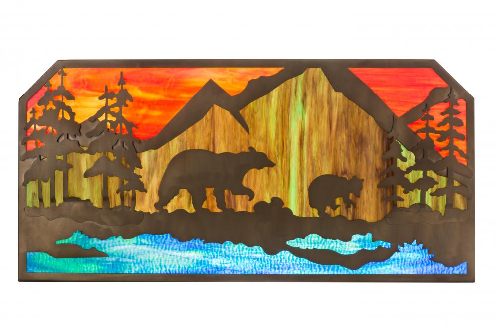 45.5"L Bear at Lake Wall Art