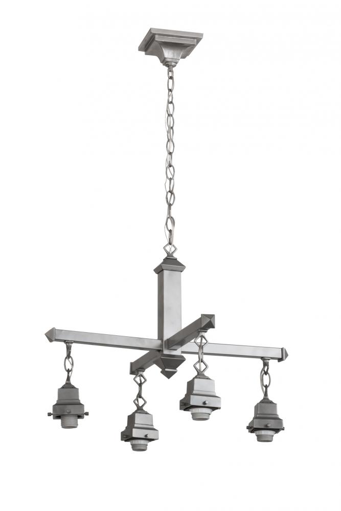 24"W Nickel 4 LT Chandelier Hardware