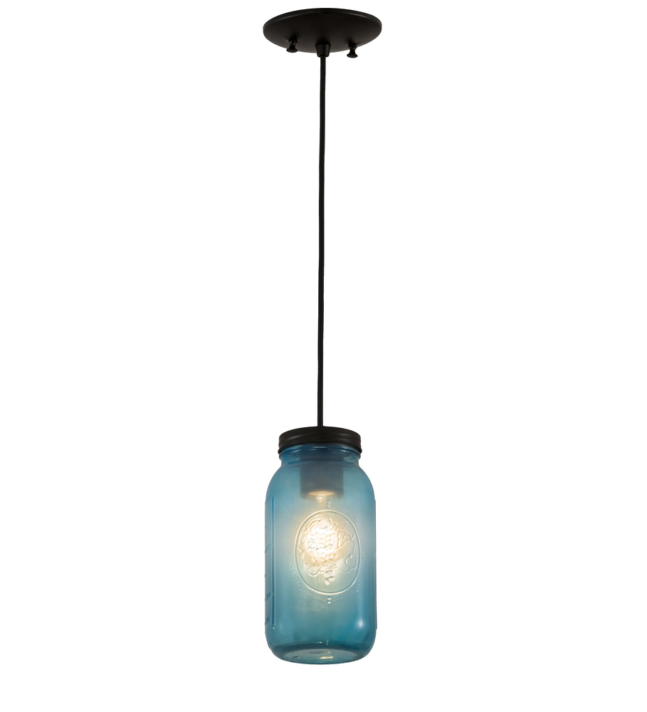 5" Wide Mason Jar 1 LT Pendant