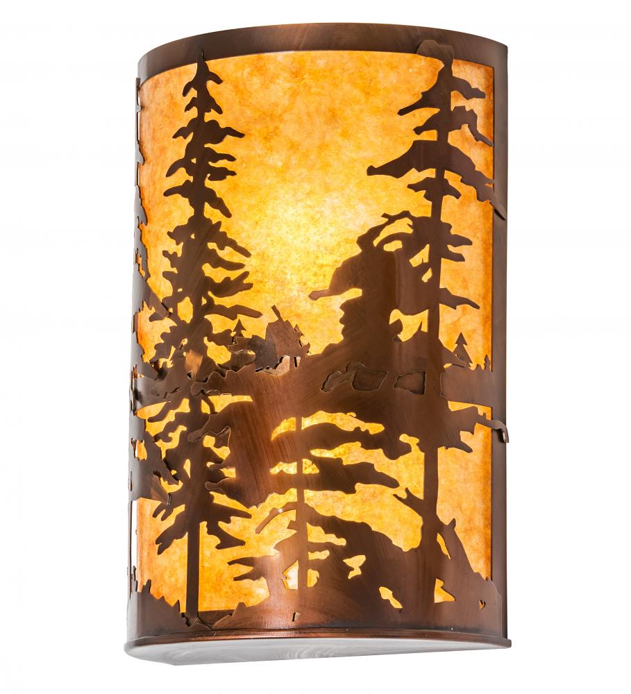 12" Wide Tall Pines Wall Sconce