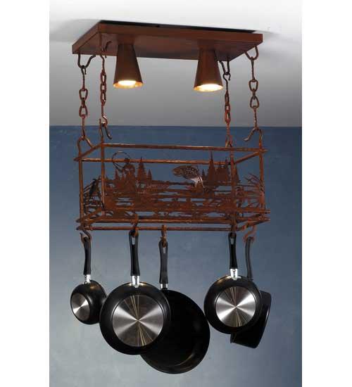 24"L Fly Fishing Creek Pot Rack