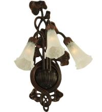 Meyda Blue 11846 - 10.5"W White Pond Lily 3 LT Wall Sconce