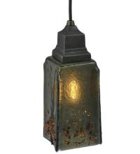 Meyda Blue 121316 - 4"Sq Metro Fusion Distressed Draped Mini Pendant