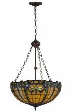 Meyda Blue 138577 - 20"W Dragonfly Trellis Inverted Pendant