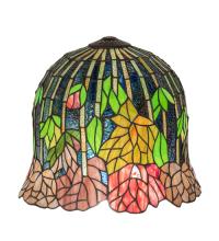 Meyda Blue 140206 - 14" Wide Tiffany Flowering Lotus Shade