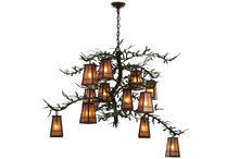 Meyda Blue 141512 - 54"W Pine Branch Valley View 12 LT Chandelier