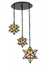 Meyda Blue 143177 - 21"W Moravian Star 3 LT Cascading Pendant