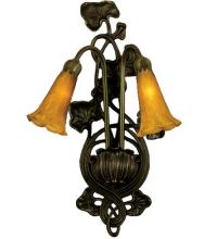 Meyda Blue 16608 - 11" Wide Amber Tiffany Pond Lily 2 LT Wall Sconce