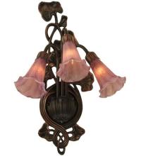 Meyda Blue 17311 - 10.5"W Lavender Pond Lily 3 Lt Wall Sconce