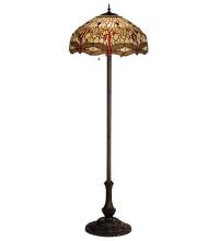 Meyda Blue 17473 - 63"H Tiffany Hanginghead Dragonfly Floor Lamp