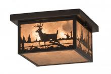 Meyda Blue 175668 - 12"Sq Hyde Park Deer Creek Flushmount