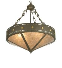 Meyda Blue 26923 - 24" Wide Craftsman Target Inverted Pendant