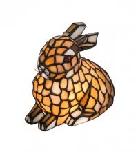 Meyda Blue 36734 - 7"H Tiffany Rabbit Honey Accent Lamp