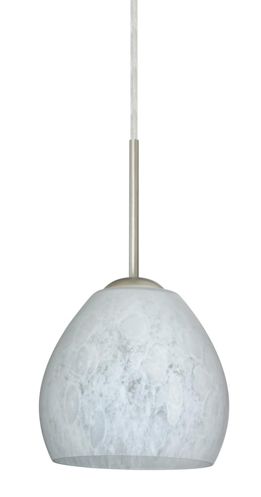 Besa Bolla LED Pendant Carrera Satin Nickel 1x9W LED