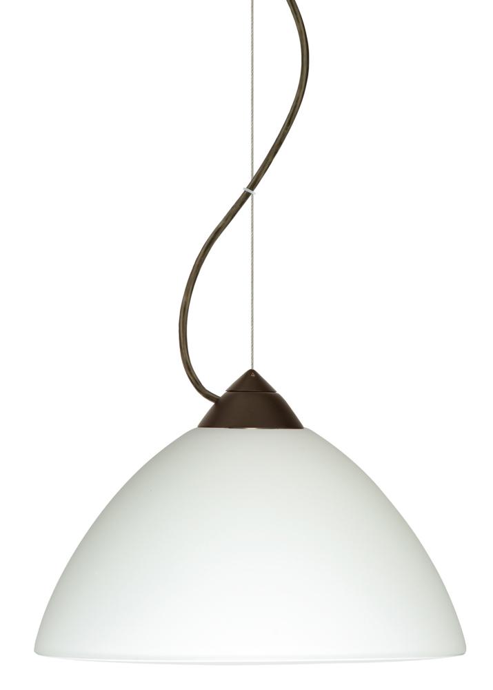 Besa Tessa Cable Pendant White Bronze 1x75W Medium Base