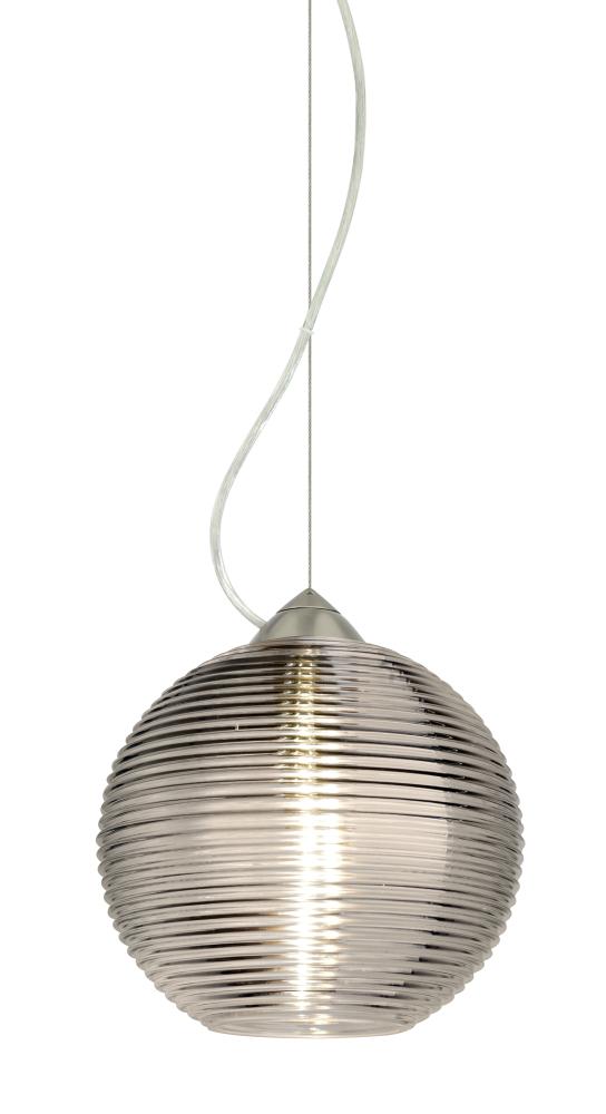 Besa Kristall 8 Pendant Satin Nickel Smoke 1x75W Medium Base