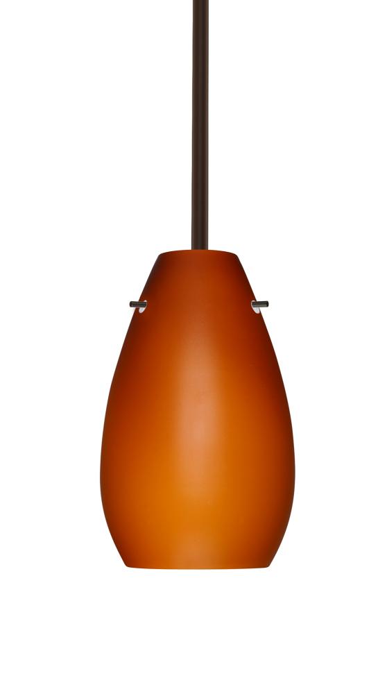 Besa Pera 9 LED Pendant Amber Matte Bronze 1x9W LED