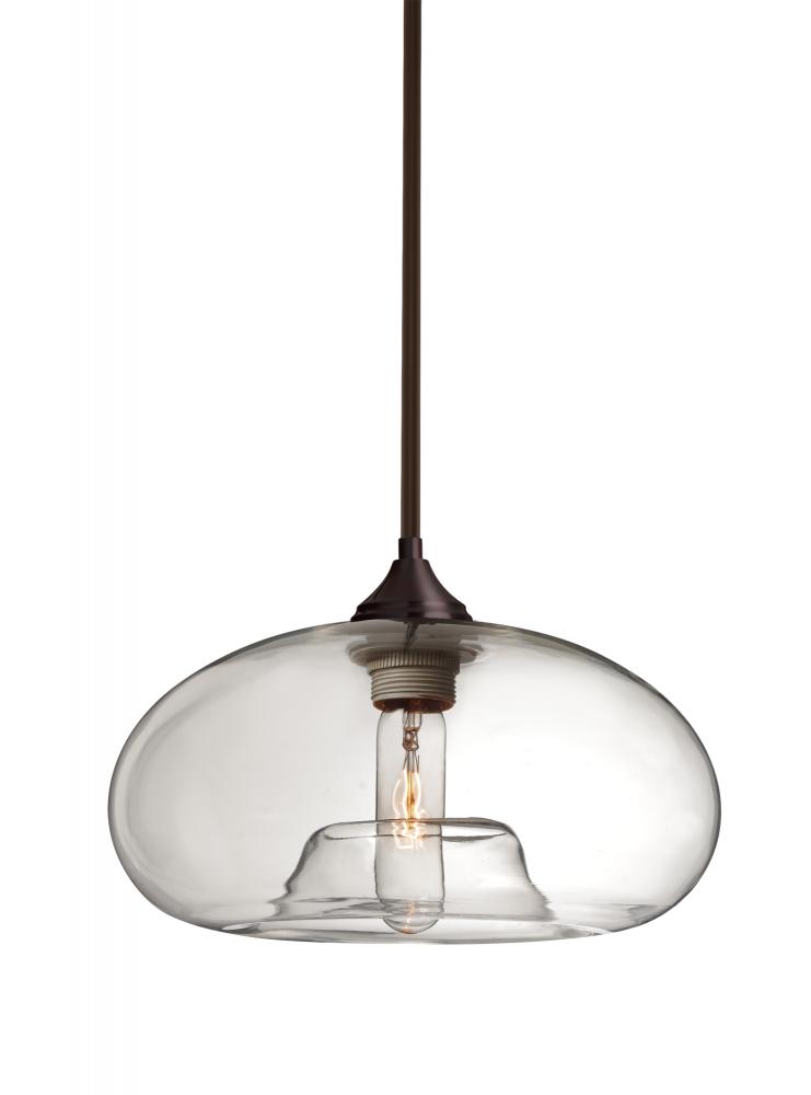 Besa Stem Pendant Bana Bronze Clear 1x60W Medium Base