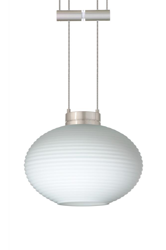 Besa Pendant Lasso Satin Nickel Opal Matte 1x50W Halogen