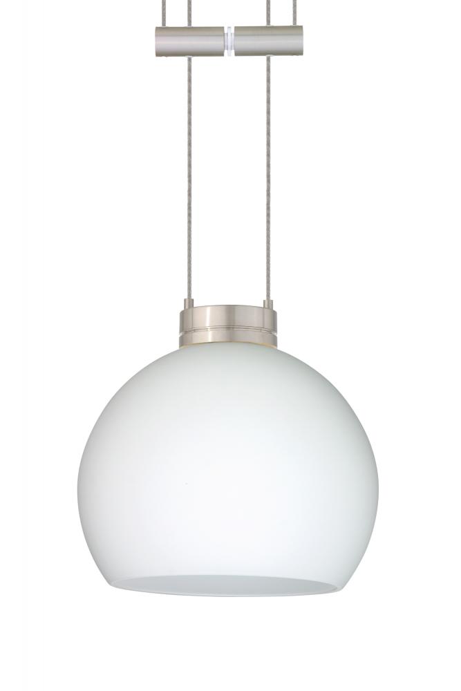 Besa Pendant Palla 5 Satin Nickel Opal Matte 1x50W Halogen