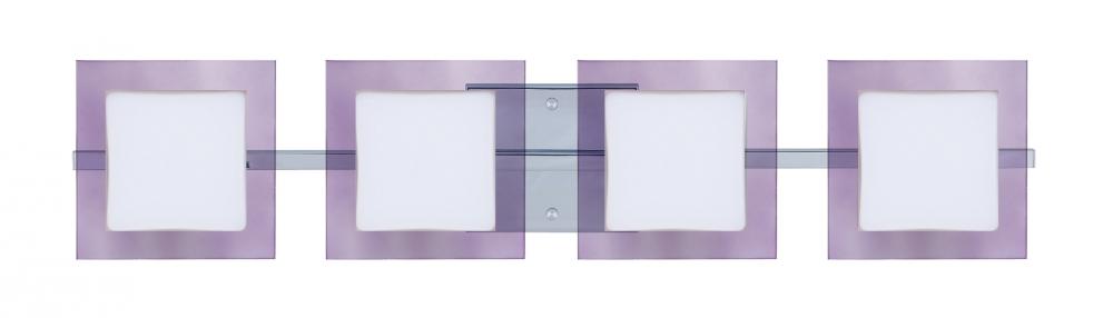 Besa Wall Alex Chrome Opal/Amethyst 4x5W LED