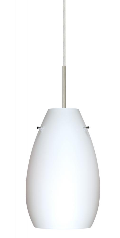 Besa Pera 9 Pendant For Multiport Canopy Satin Nickel Opal Matte 1x100W Medium Base