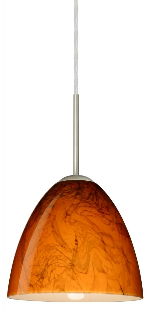 Besa Vila Pendant For Multiport Canopy Satin Nickel Habanero 1x60W Medium Base