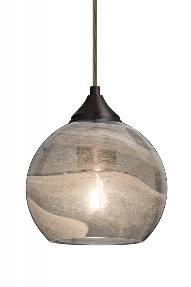 Besa, Jilly Cord Pendant For Multiport Canopy, Vapor Smoke, Bronze Finish, 1x60W Medi