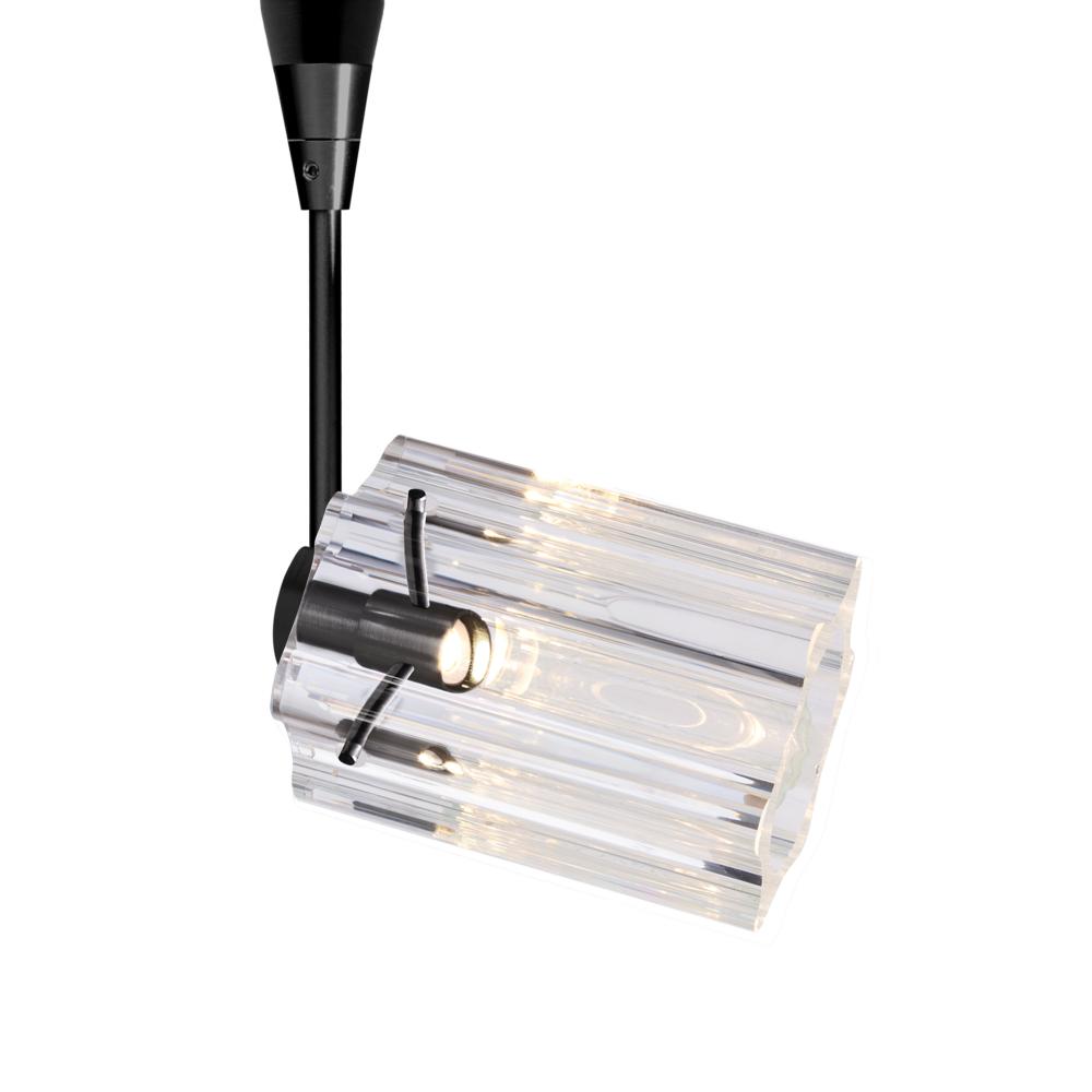 Besa Ice 4 Spotlight, Clear Glass, Black Finish, 1x35W MAX GY6.35 Base