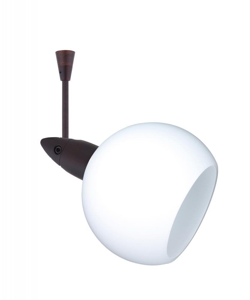 Besa Spotlight With 6" Stem Palla 3 Bronze Opal Matte 1x35W Halogen Mr11