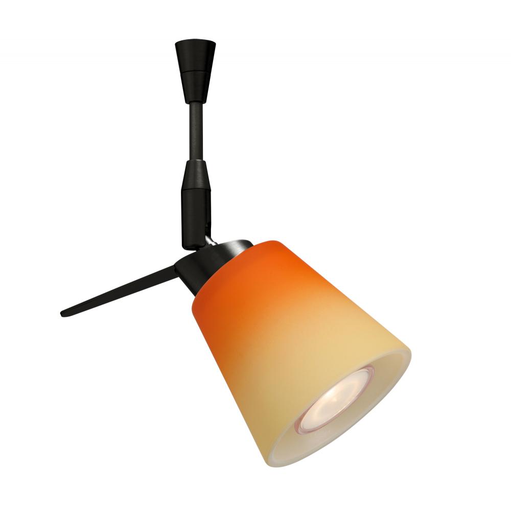 Besa, Canto 3 Spotlight, Bicolor Orange/Pina, Black Finish, 1x35W MAX GU5.3 Base