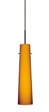 Besa Lighting 1BT-567480-BR - Besa Camino Pendant Bronze Amber Matte 1x40W Halogen