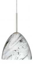 Besa Lighting 1BT-7572MG-MED-SN - Besa Sasha Pendant Satin Nickel Marble Grigio 1x50W B10 Med