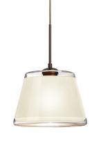 Besa Lighting 1JT-PIC9WH-BR - Besa Pendant Pica 9 Bronze White Sand 1x75W Medium Base