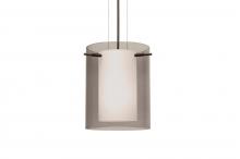 Besa Lighting 1KG-S00607-LED-BR - Besa Pendant Pahu 8 Bronze Transparent Smoke/Opal 1x11W LED