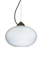 Besa Lighting 1KX-491207-BR - Besa Pape 10 Pendant 1Kx Opal Ribbed Bronze 1x75W Medium Base