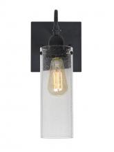 Besa Lighting 1WG-JUNI10CL-EDIL-BK - Besa Juni 10 Wall, Clear Bubble, Black Finish, 1x7W LED Filament