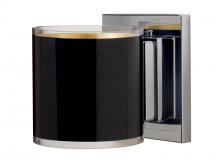 Besa Lighting 1WS-7180GF-CR - Besa Wall Pogo Chrome Black/Inner Gold 1x60W G9