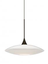 Besa Lighting 1XC-629406-LED-BR - Besa Pendant Spazio Bronze Opal Glossy 1x5W LED