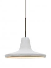 Besa Lighting 1XT-MODUSWH-LED-BR - Besa Modus Cord Pendant, White, Bronze Finish, 1x9W LED